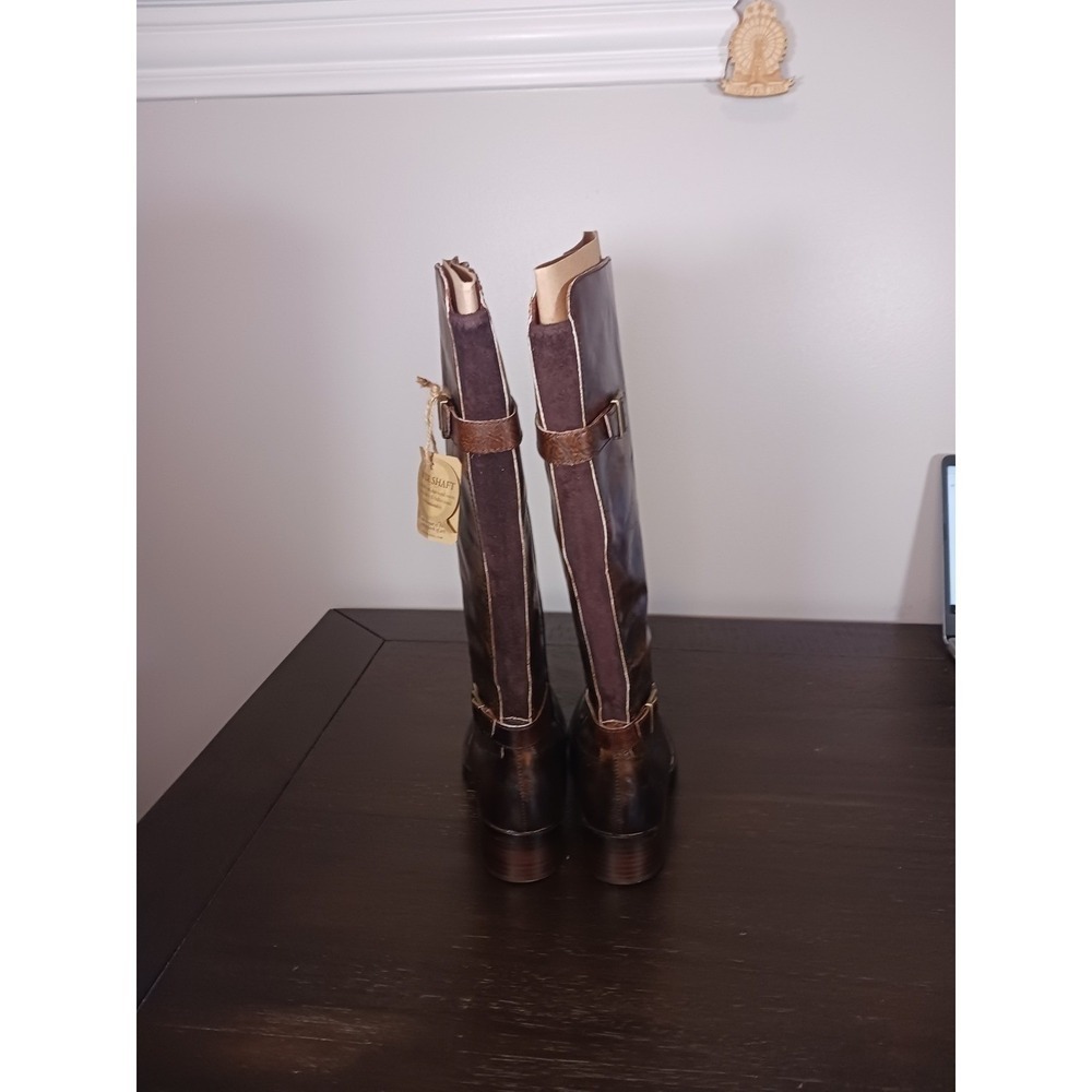 Born Gibb Tall Riding Boots Womens 7.5 Brown Leather Wide Calf Equestrian New - Picture 9 of 9